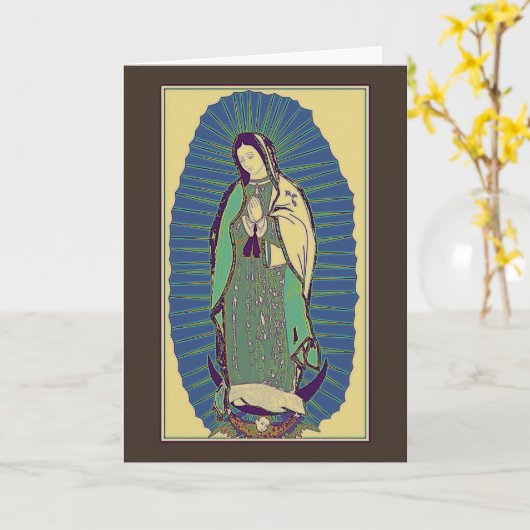 Onze dame van Guadalupe Kaart (Gele Bloem)