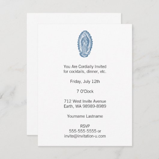 Onze dame van Guadalupe Kaart (Voorkant / Achterkant)