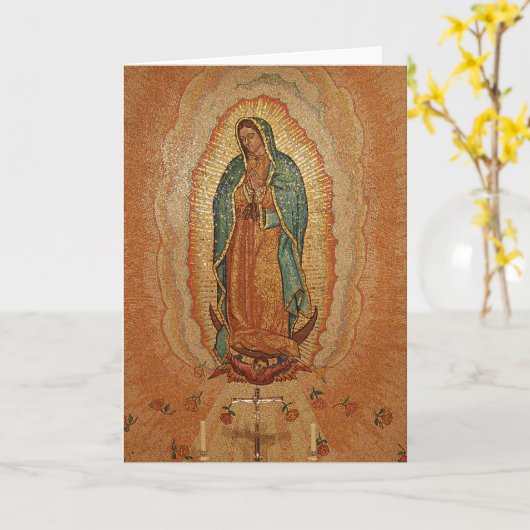 Onze dame van Guadalupe Kaart (Gele Bloem)