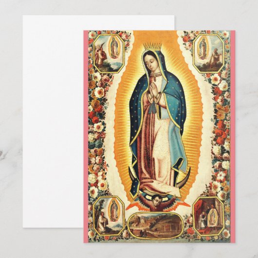 Onze dame van Guadalupe Kaart (Voorkant / Achterkant)