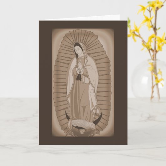 Onze dame van Guadalupe Kaart (Gele Bloem)