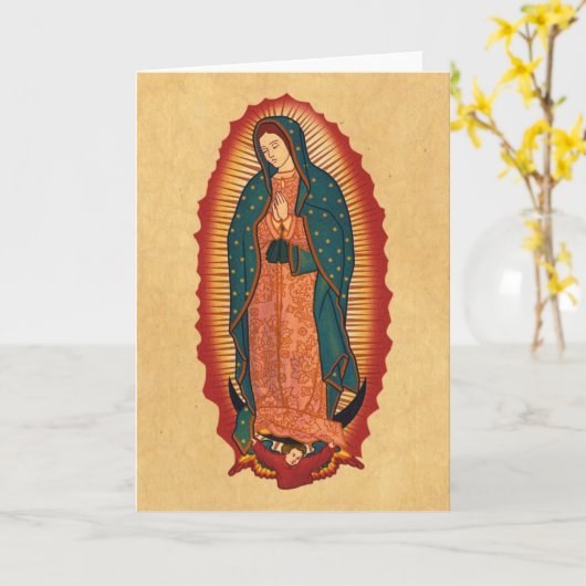 Onze dame van Guadalupe Kaart (Gele Bloem)