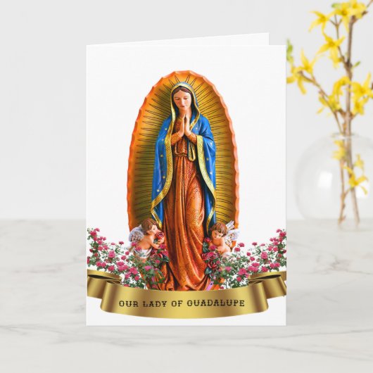Onze dame van Guadalupe Kaart (Gele Bloem)