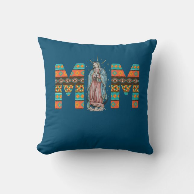 Onze dame van Guadalupe katholieke Maagd Mary Mexi Kussen (Voorkant)