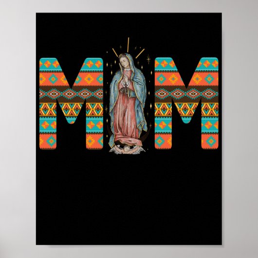 Onze dame van Guadalupe katholieke Maagd Mary Mexi Poster (Voorkant)