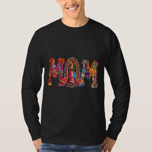 Onze dame van Guadalupe katholieke maagd Mary Mexi T-shirt (Voorkant)