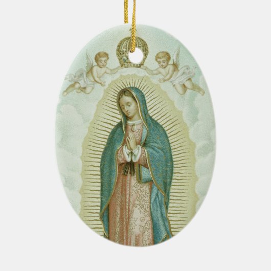 Onze dame van Guadalupe Keramisch Ornament (Achterkant)