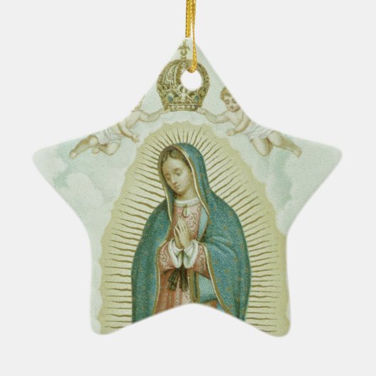 Onze dame van Guadalupe Keramisch Ornament (Achterkant)