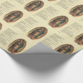 Onze dame van Guadalupe kerstgebed Cadeaupapier (Hoek)