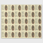 Onze dame van Guadalupe kerstgebed Cadeaupapier (Vlak)