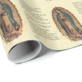 Onze dame van Guadalupe kerstgebed Cadeaupapier (Rol Hoek)