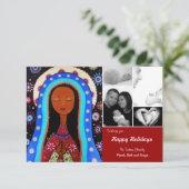 Onze dame van Guadalupe-kerstkaart Kaart (Staand voorkant)