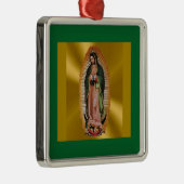Onze dame van Guadalupe-kerstversiering Metalen Ornament (Rechts)