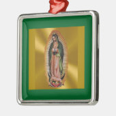 Onze dame van Guadalupe-kerstversiering Metalen Ornament (Links)