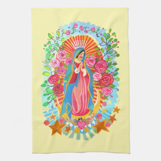 Onze Dame van Guadalupe Kitchen Towels Theedoek (Verticaal)