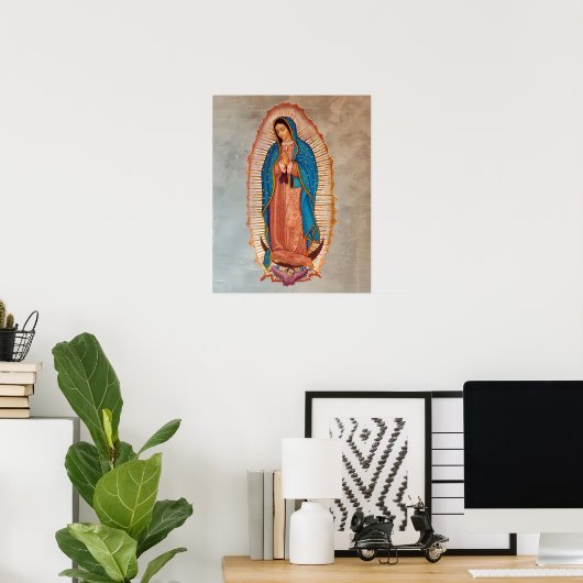 Onze dame van Guadalupe La Morenita Poster (Thuiskantoor)