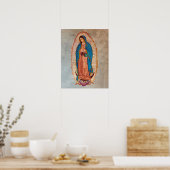 Onze dame van Guadalupe La Morenita Poster (Keuken)