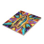 Onze dame van Guadalupe Maagd Mary Colorful Saint Tegeltje (Zijkant)