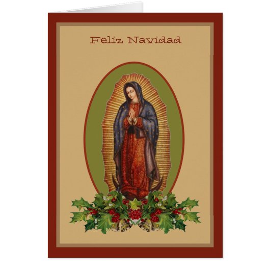 Onze dame van Guadalupe Maagd Mary Feliz Navidad (Voorkant)