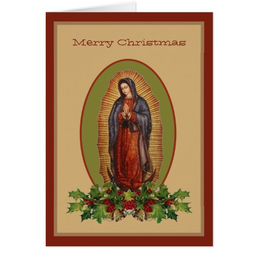 Onze dame van Guadalupe Maagd Mary Feliz Navidad (Voorkant)