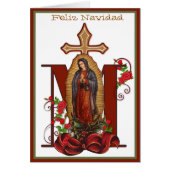 Onze dame van Guadalupe Maagd Mary Feliz Navidad (Voorkant)