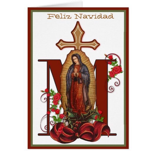 Onze dame van Guadalupe Maagd Mary Feliz Navidad (Voorkant)