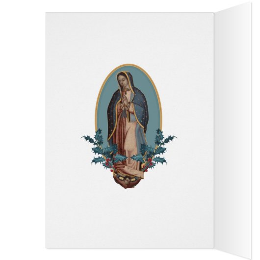 Onze dame van Guadalupe Maagd Mary Feliz Navidad (Binnen (Links))