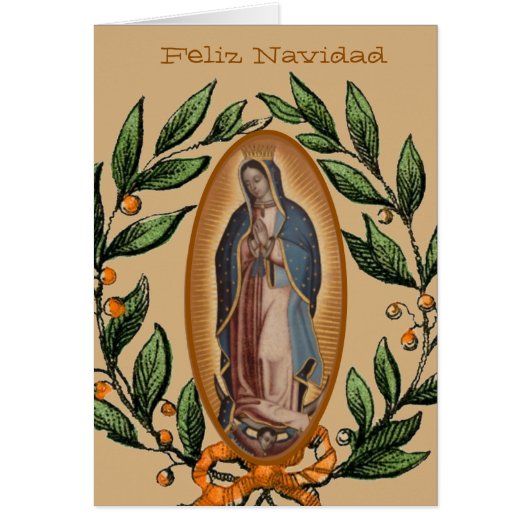 Onze dame van Guadalupe Maagd Mary Feliz Navidad (Voorkant)