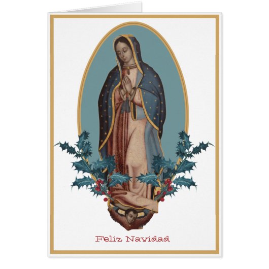 Onze dame van Guadalupe Maagd Mary Feliz Navidad (Voorkant)
