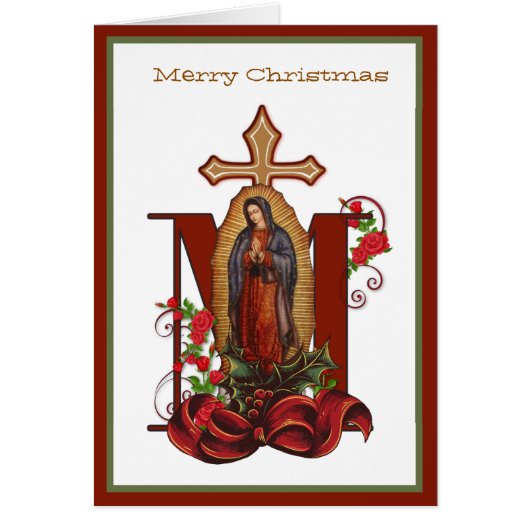 Onze dame van Guadalupe Maagd Mary Feliz Navidad (Voorkant)