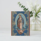 Onze dame van Guadalupe Maagd Mary Feliz Navidad Briefkaart (Staand voorkant)