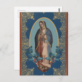 Onze dame van Guadalupe Maagd Mary Feliz Navidad Briefkaart (Voorkant / Achterkant)