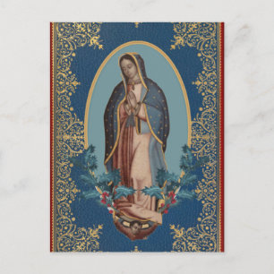 Onze dame van Guadalupe Maagd Mary Feliz Navidad Briefkaart