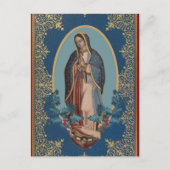 Onze dame van Guadalupe Maagd Mary Feliz Navidad Briefkaart (Voorkant)