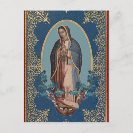 Onze dame van Guadalupe Maagd Mary Feliz Navidad Briefkaart