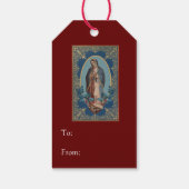 Onze dame van Guadalupe Maagd Mary Feliz Navidad Cadeaulabel (Achterkant)