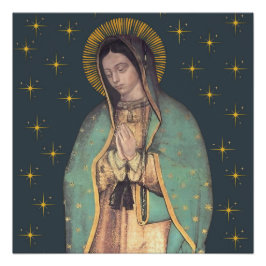 Onze dame van Guadalupe Maagd Mary Glossy Poster