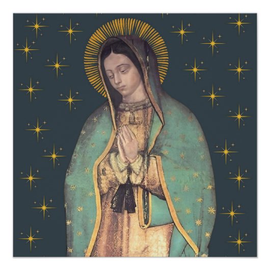 Onze dame van Guadalupe Maagd Mary Glossy Poster (Voorkant)