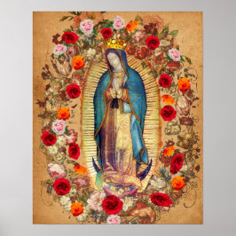 Onze dame van Guadalupe Maagd Mary Katholiek Mexic Poster