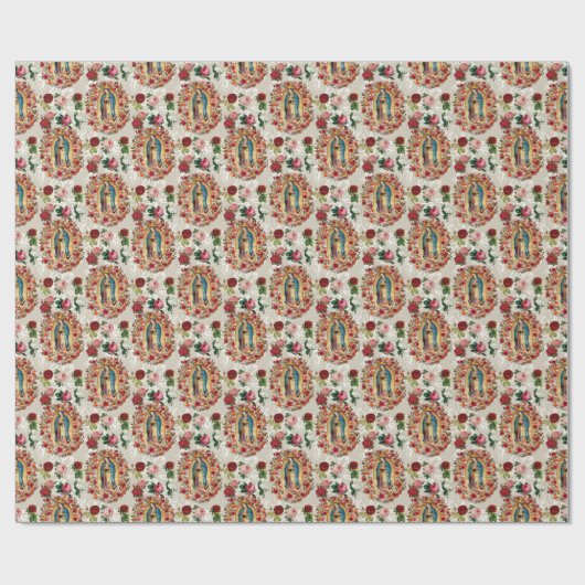 Onze dame van Guadalupe Maagd Mary katholiek Saint Cadeaupapier (Vlak)