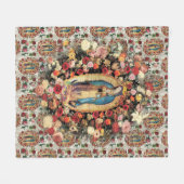 Onze dame van Guadalupe Maagd Mary katholiek Saint Fleece Deken (Voorkant (Horizontaal))