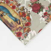 Onze dame van Guadalupe Maagd Mary katholiek Saint Fleece Deken (Hoek)