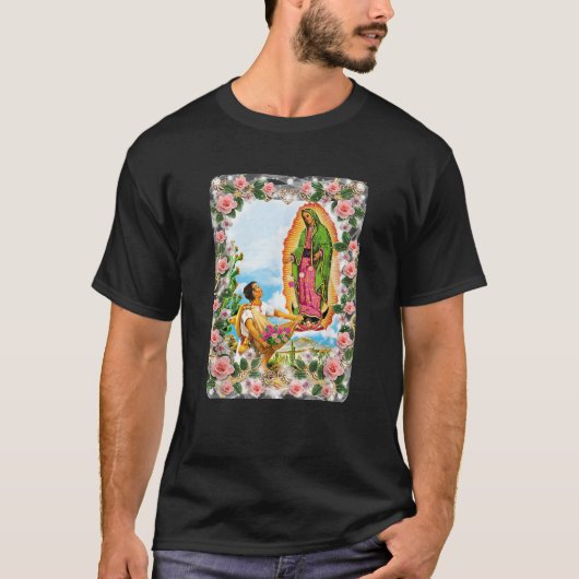 Onze dame van Guadalupe Maagd Mary Katholieke Beau T-shirt (Voorkant)