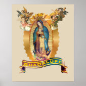 Onze dame van Guadalupe Maagd Mary Mexico Katholie Poster (Voorkant)