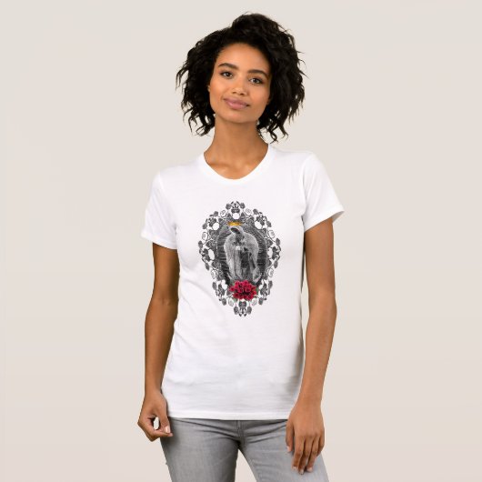 Onze dame van Guadalupe Maagd Mary Mexico Katholie T-shirt (Voorkant volledig)