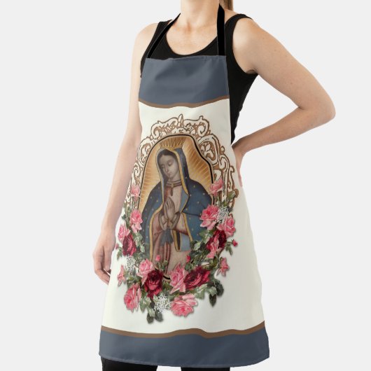 Onze dame van Guadalupe Maagd Mary Rozen Apron Schort (Insitu)