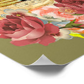 Onze dame van Guadalupe Maagd Mary & Rozen Poster (Hoek)