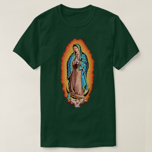Onze dame van Guadalupe Maagd Mary T-shirt (Design voorkant)