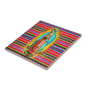 Onze dame van Guadalupe Maagd Mary Zarape katholie Tegeltje (Zijkant)