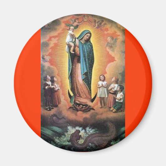 ONZE DAME VAN GUADALUPE MAAGD TRADITIONEEL KATHOLI MAGNEET (Voorkant)